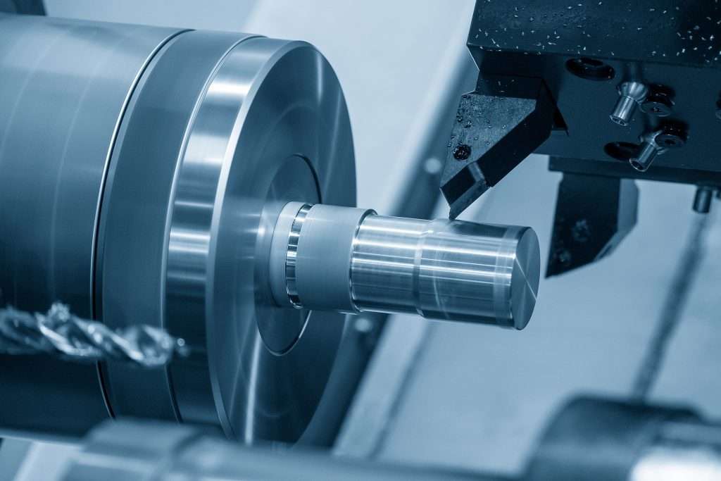 CNC Turning in progress at Esco Precision's Hillsborough, NJ facility